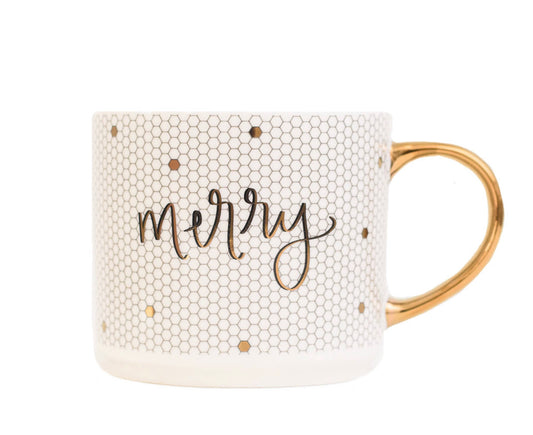 Merry Hand Tile Mug
